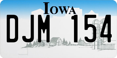 IA license plate DJM154
