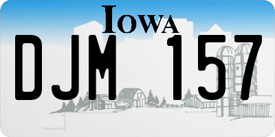 IA license plate DJM157