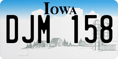 IA license plate DJM158