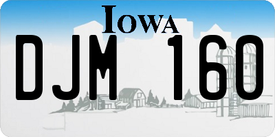 IA license plate DJM160