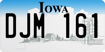 IA license plate DJM161