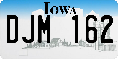 IA license plate DJM162