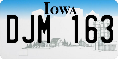 IA license plate DJM163