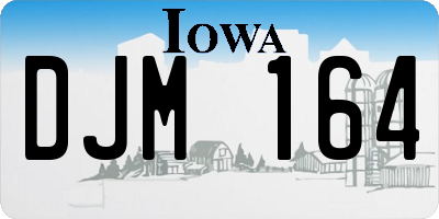 IA license plate DJM164