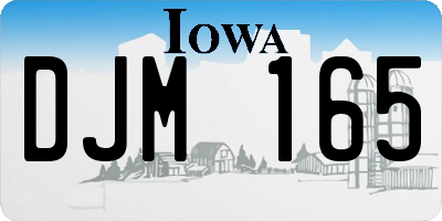 IA license plate DJM165