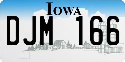 IA license plate DJM166