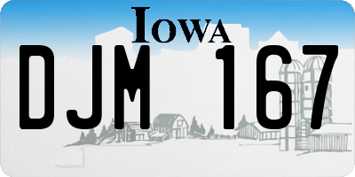 IA license plate DJM167