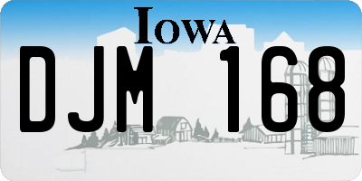 IA license plate DJM168