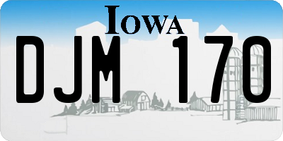 IA license plate DJM170
