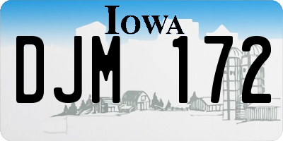 IA license plate DJM172