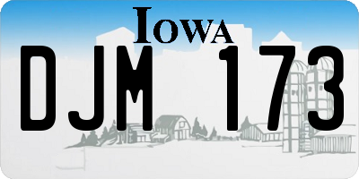 IA license plate DJM173