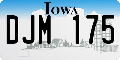 IA license plate DJM175