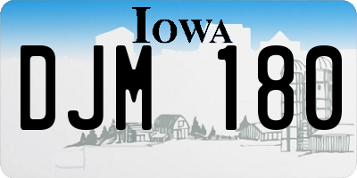 IA license plate DJM180