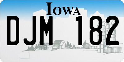 IA license plate DJM182