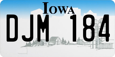 IA license plate DJM184