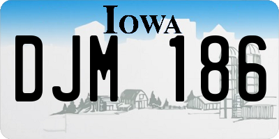 IA license plate DJM186