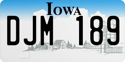 IA license plate DJM189