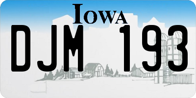 IA license plate DJM193