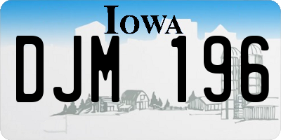 IA license plate DJM196