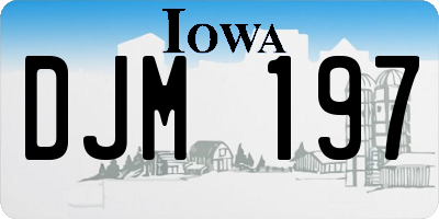 IA license plate DJM197