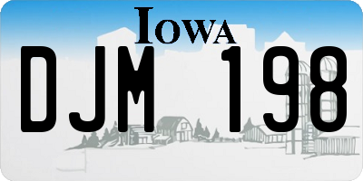 IA license plate DJM198
