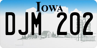 IA license plate DJM202