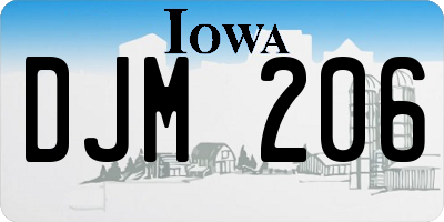 IA license plate DJM206