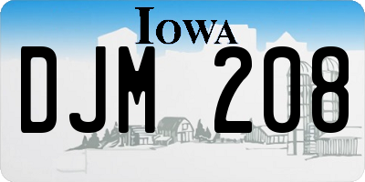 IA license plate DJM208