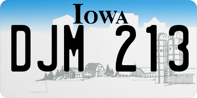 IA license plate DJM213