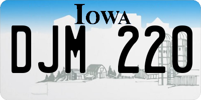 IA license plate DJM220