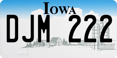 IA license plate DJM222
