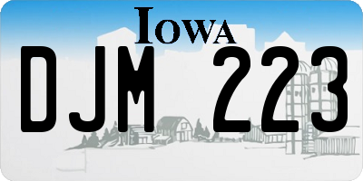 IA license plate DJM223