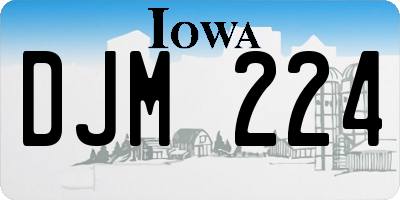 IA license plate DJM224