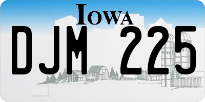 IA license plate DJM225