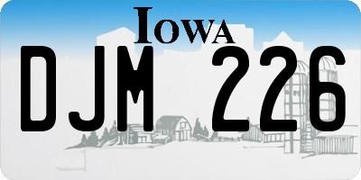 IA license plate DJM226