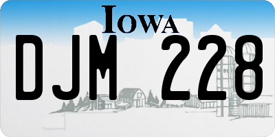 IA license plate DJM228