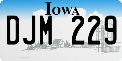 IA license plate DJM229