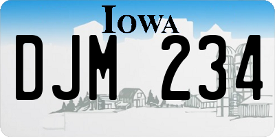 IA license plate DJM234