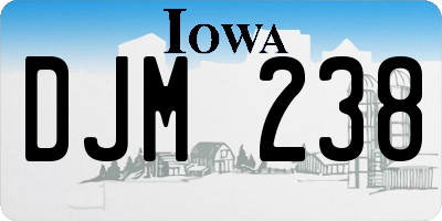IA license plate DJM238