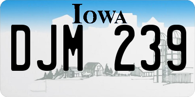 IA license plate DJM239