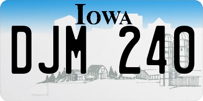 IA license plate DJM240