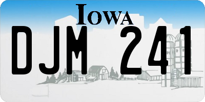 IA license plate DJM241