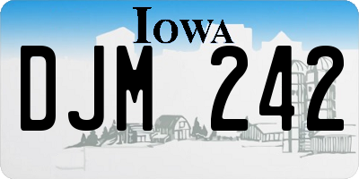 IA license plate DJM242