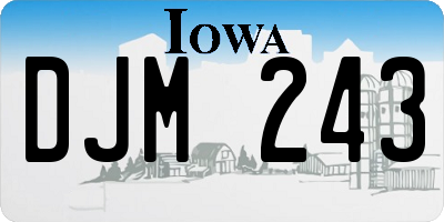 IA license plate DJM243