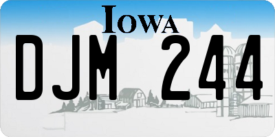 IA license plate DJM244