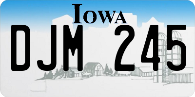 IA license plate DJM245