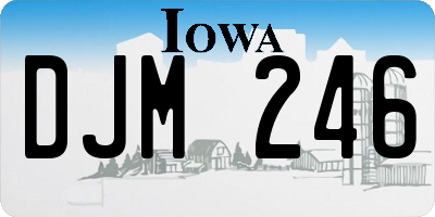 IA license plate DJM246