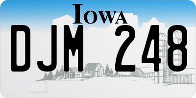 IA license plate DJM248