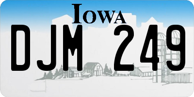 IA license plate DJM249