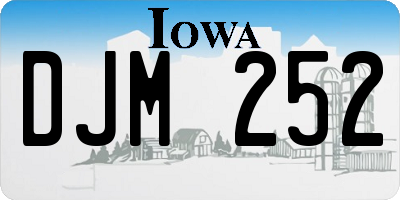 IA license plate DJM252
